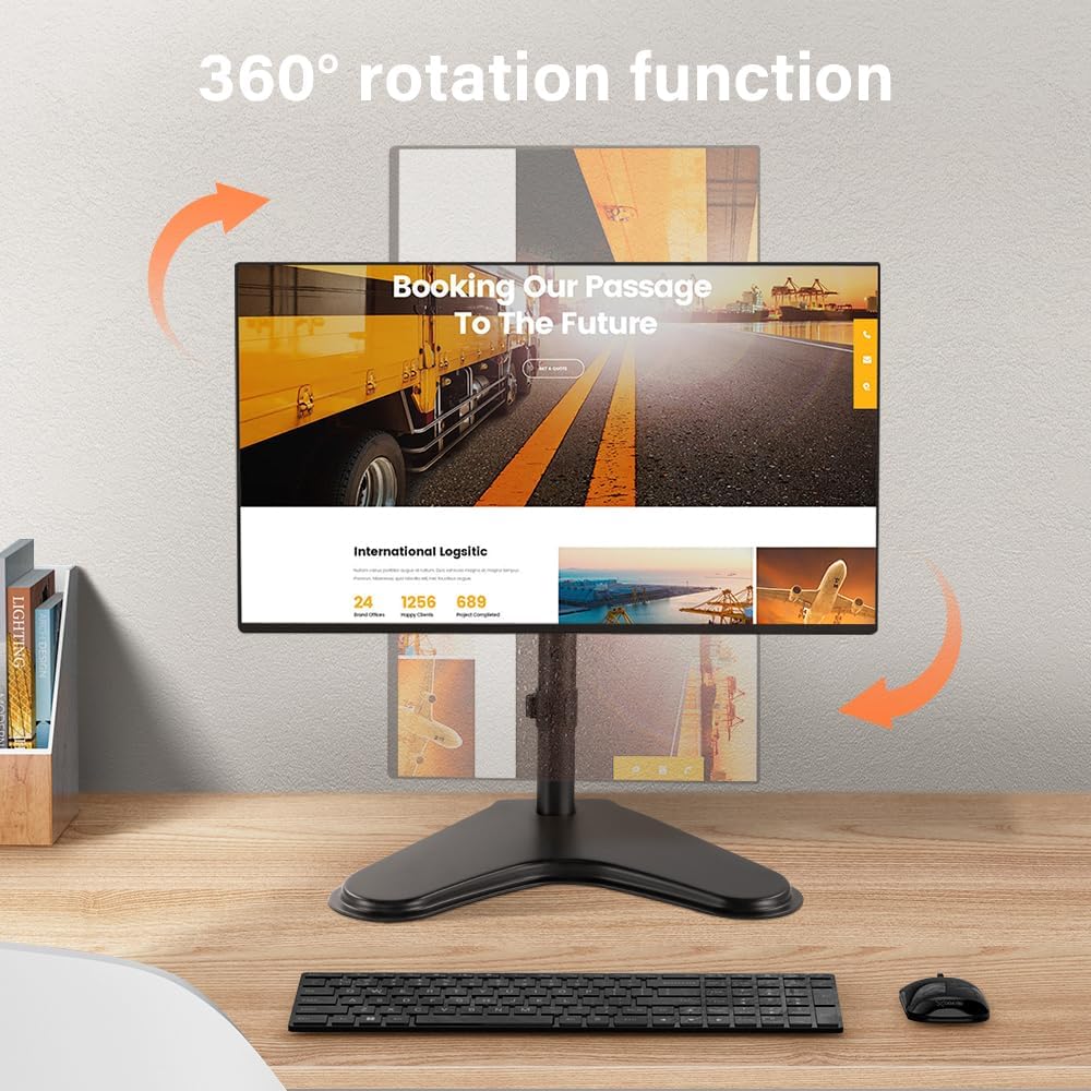 KKTONER Universal Monitor Ständer Bildschirm Stand Metallfuss Freistehendes Tischchen Halterung für