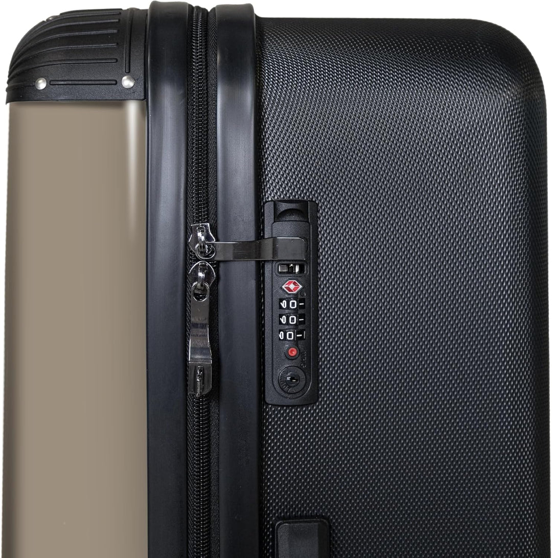 NoBoringSuitcases.com® Koffer XL Gross 77x51.5x28 cm Hartschale Reisekoffer 4 Rollen Leicht Koffer T