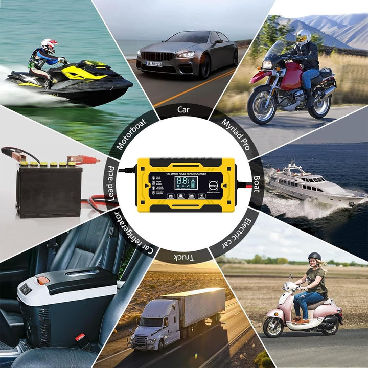 12-V-Batterieladegerät, 12-V-Batterieladegerät für Kraftfahrzeuge | Kfz-Ladegerät 6A 12V Batterielad