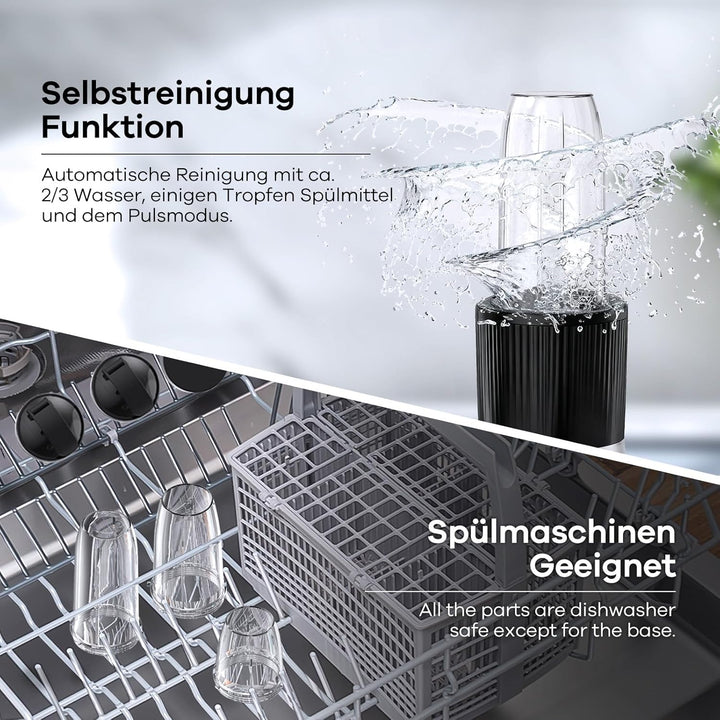 Ganiza Smoothie Maker, 900W Mini Standmixer, Mixer mit 25.000 U/min, 3 Tritan-To-Go-Bechern(300ml&50