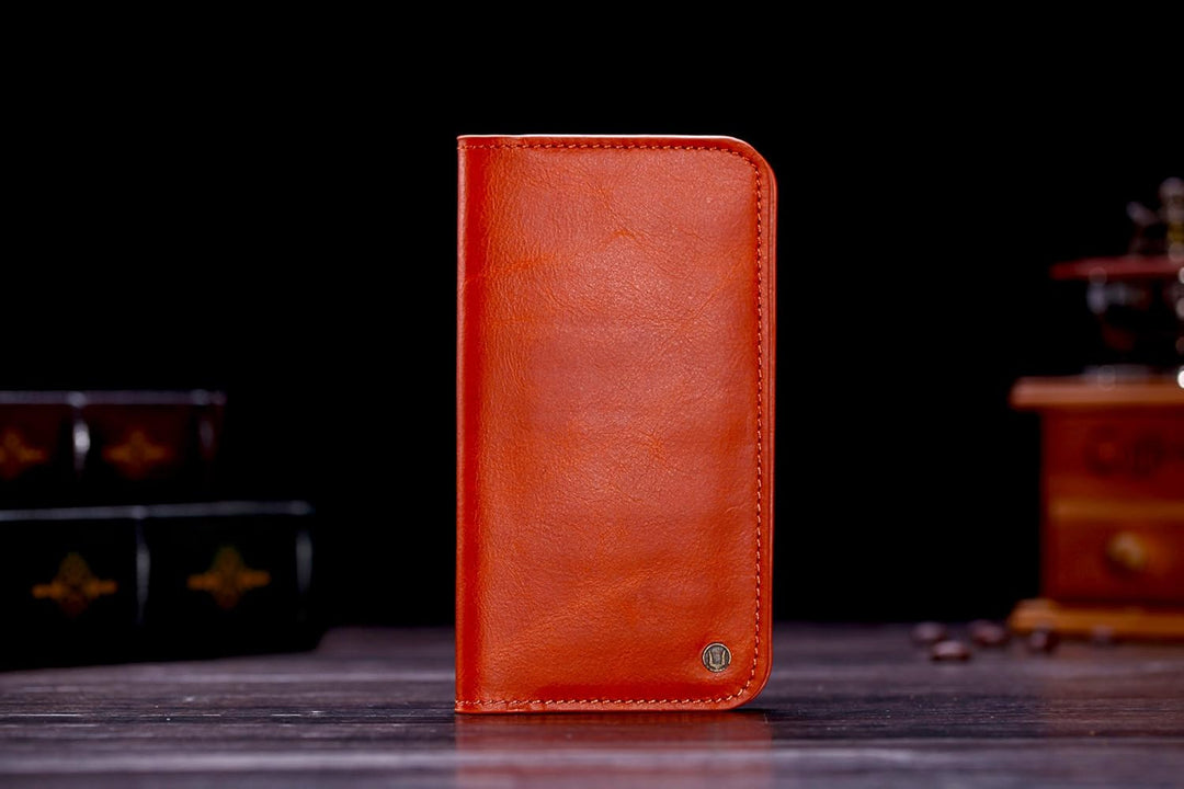 Cronus & Rhea - Smartphone Geldbörse aus Leder - Modell: Cerberus - Mit Geschenkbox - Geldbeutel Hül
