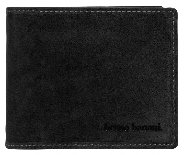 bruno banani kleine Geldbörse im Querformat Echt Leder Herren | Klassische Geldbörse, praktisches Po