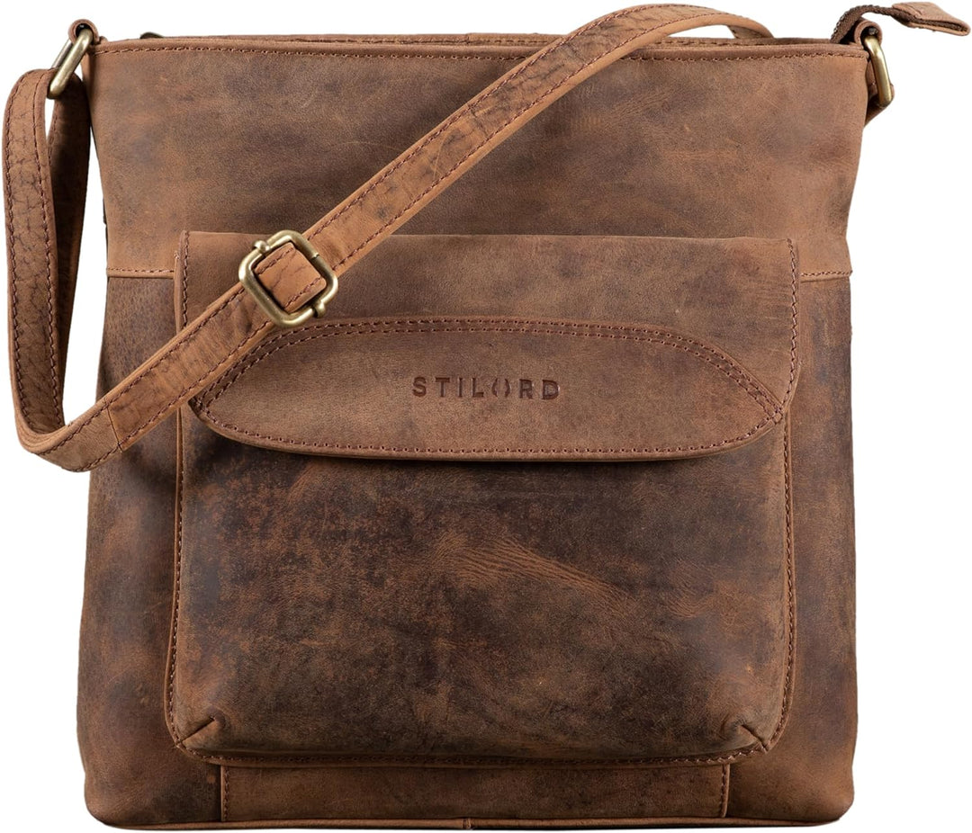 STILORD 'Tara' Kleine Handtasche Damen Crossbody Leder Elegante Umhängetasche für Frauen Ledertasche
