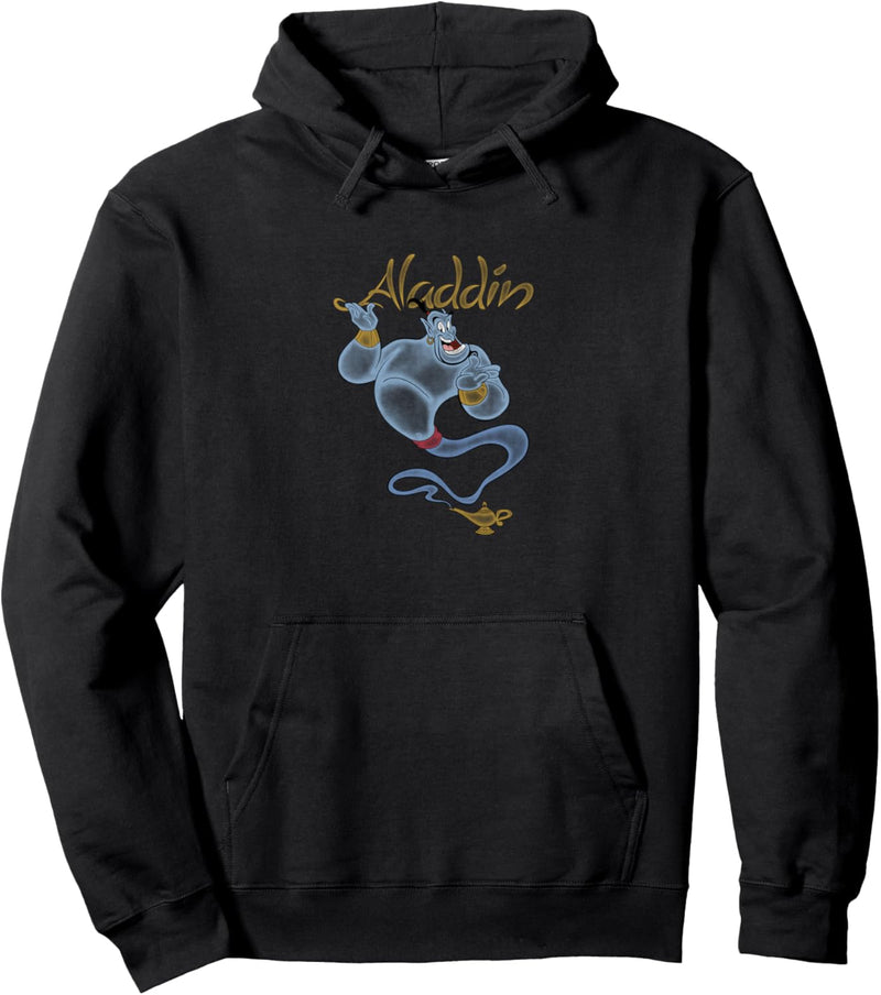 Disney Aladdin The Genie Distressed Portrait Logo Pullover Hoodie