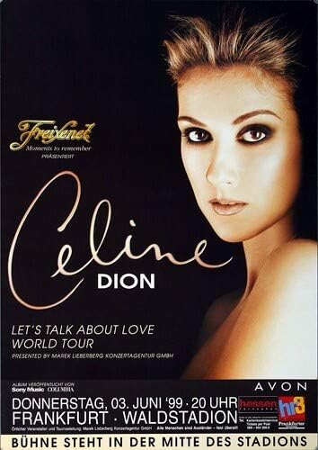 Celine Dion - Lets Talk Love, Frankfurt 1999 » Konzertplakat/Premium Poster | Live Konzert Veranstal