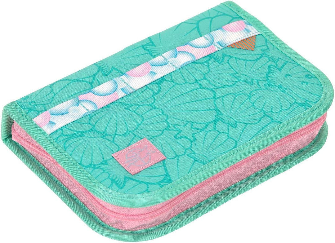 LÄSSIG Schulranzen Regenhülle Light Unique School Set 7-teilig Seashell turqouise türkis