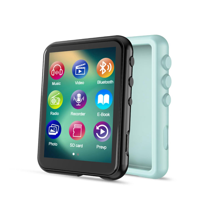 64 GB MP3-Player mit Bluetooth 5.3, QNGEE 2,4-Zoll-Full-Touchscreen-Musik-MP3 für Kinder, FM-Radio,