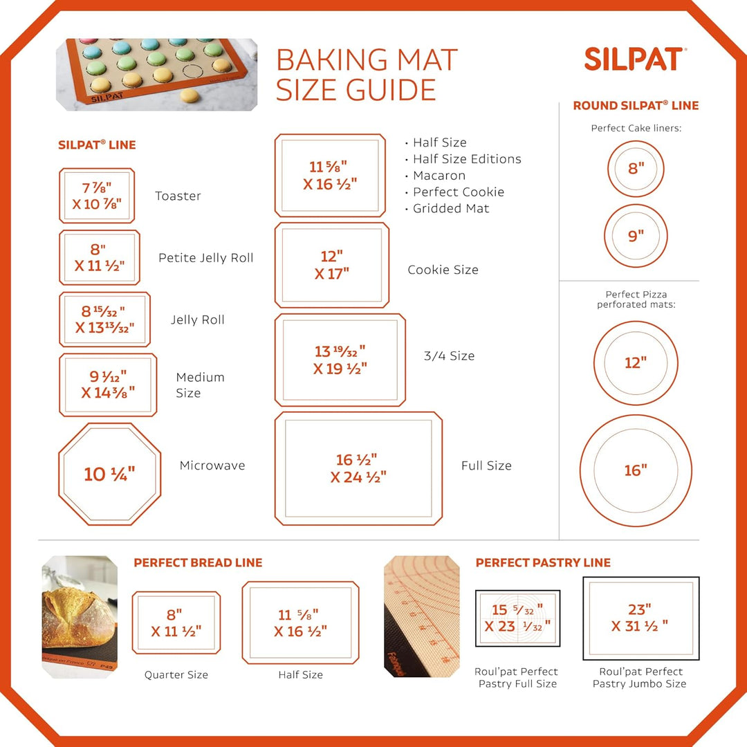 Silpat SN 415 290 02 Silpain Premium Antihaft-Silikon-Backmatte für Brot, 29,8 x 41,6 cm, schwarz