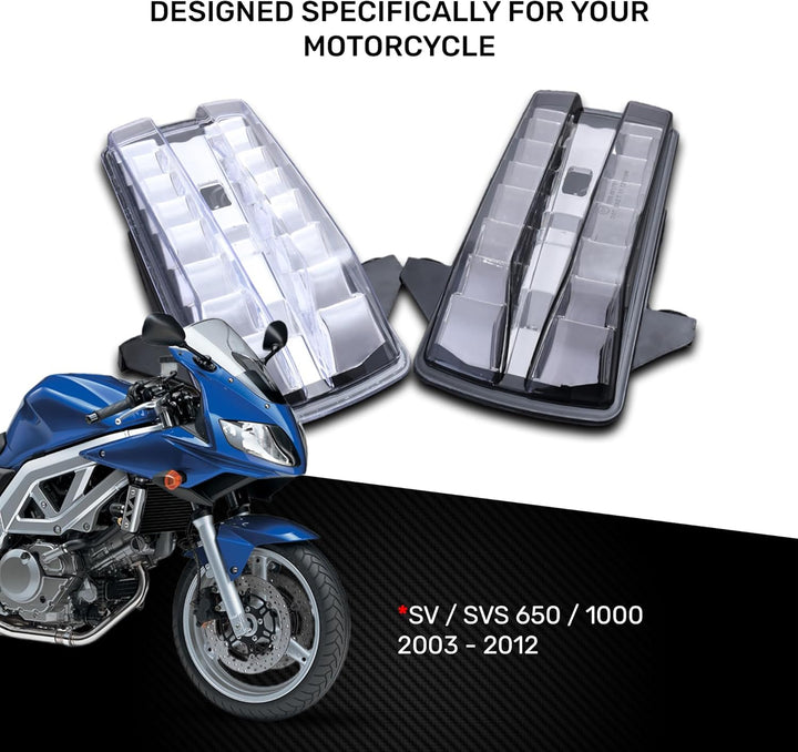 aVDB-moto LED Bremslicht/Rücklicht kompatibel mit SUZUKI SV 1000 N SV1000 2003-2007 Plug & Play mit