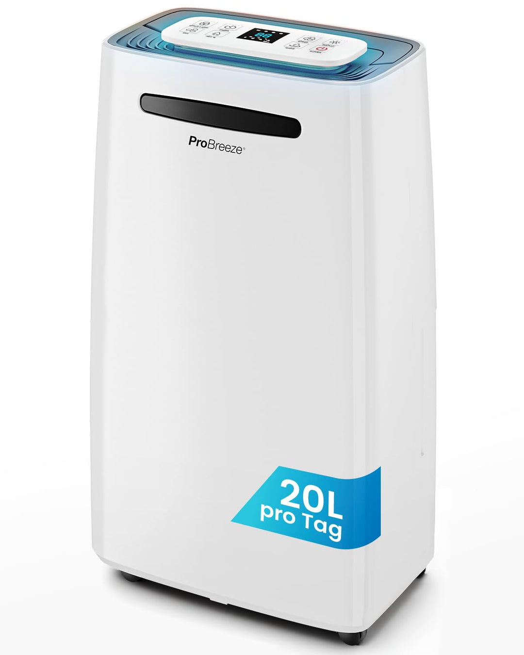 Pro Breeze Luftentfeuchter 20L in 24h Entfeuchtungsleistung - Raumgrösse ca. 195m³ (~30 m²) - mit 4