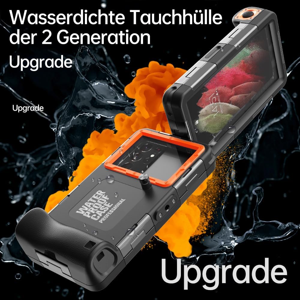 Unterwasser-Tauchgehäuse für iPhone, Samsung Galaxy, Huawei Xiaomi Redmi Smartphones, Professionelle