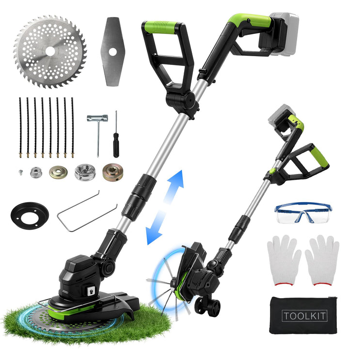 Rasentrimmer mit Akku kompatibel mit Makita, Akku Rasentrimmer 10000r/min Teleskopgriff 99–132cm, fü