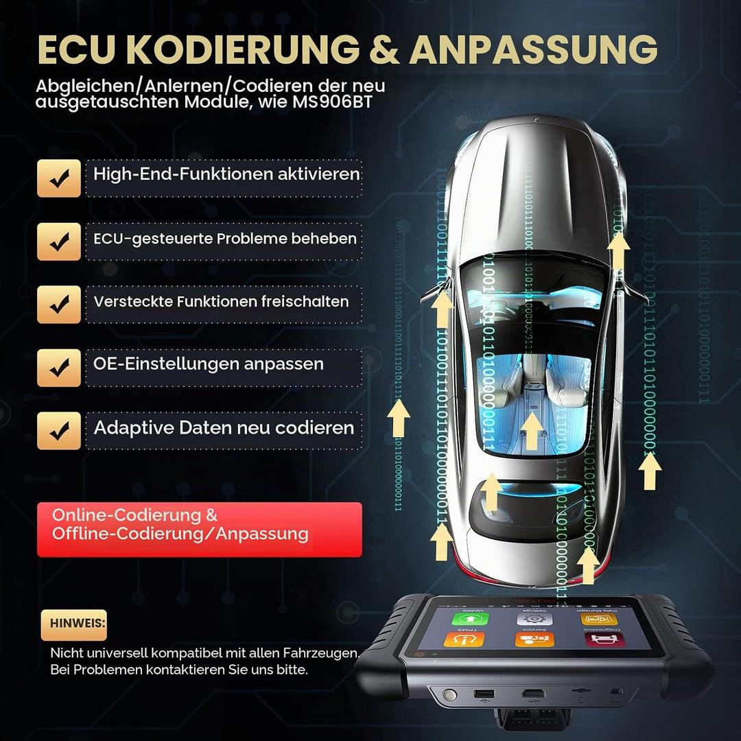 Autel MaxiPRO MP808S-TS Diagnosegerät Scanner 2023 Neueste mit 2 Jahre Update, ECU-Codierung, Full T