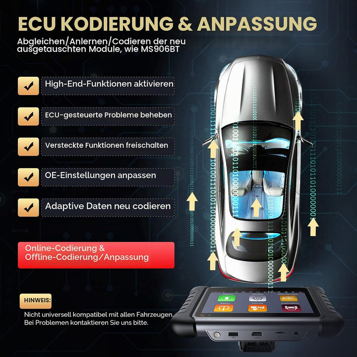 Autel MaxiPRO MP808S-TS Diagnosegerät Scanner 2023 Neueste mit 2 Jahre Update, ECU-Codierung, Full T
