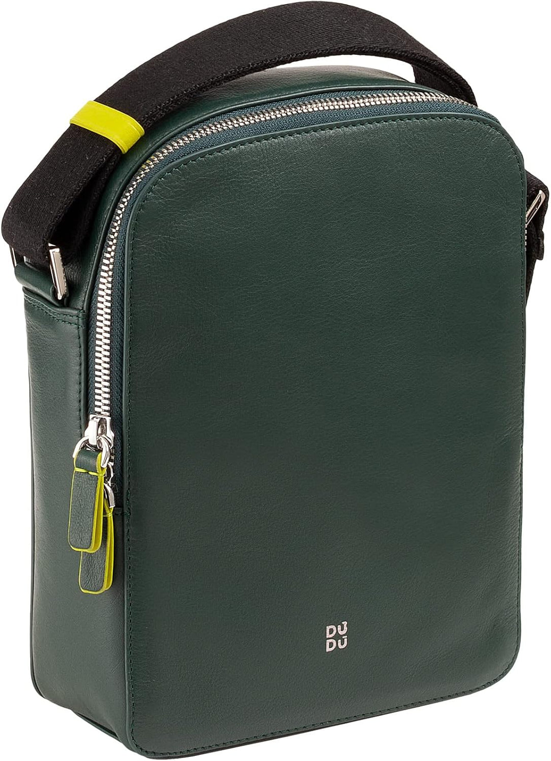 DUDU Herren-Handtasche aus echtem Leder, verstellbare Umhängetasche, kleines kompaktes Design, mehre