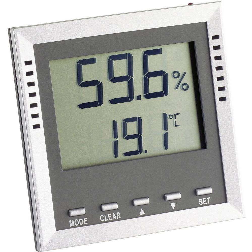 TFA Dostmann Klima Guard digitales Thermo-Hygrometer, Kontrolle von Temperatur/Luftfeuchtigkeit, Höc