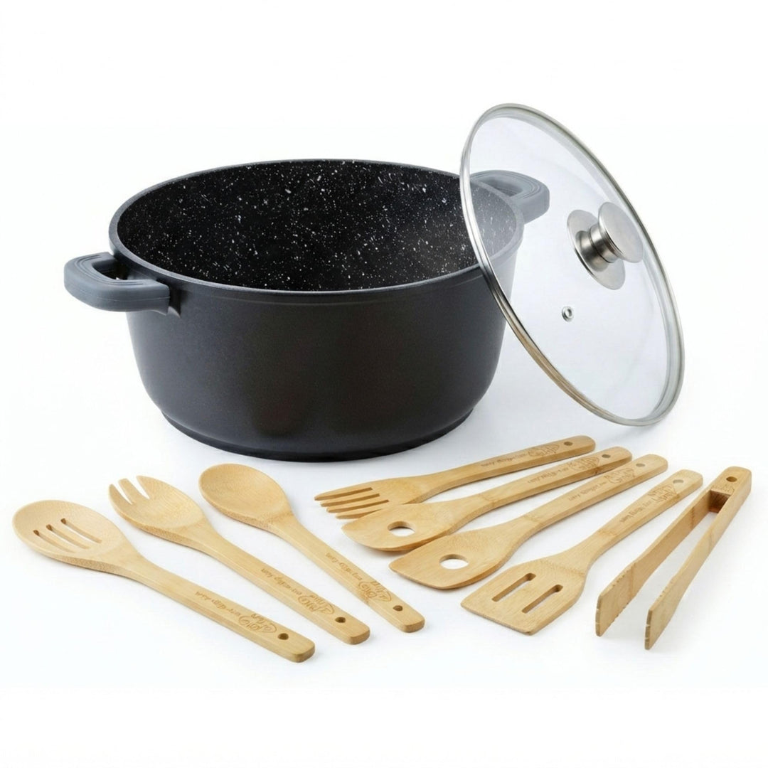 Kochtopf 10 L Suppentopf 32 cm Aluminiumguss Fleischtopf Antihaft Milchtopf Pastatopf Gemüsetopf Sch