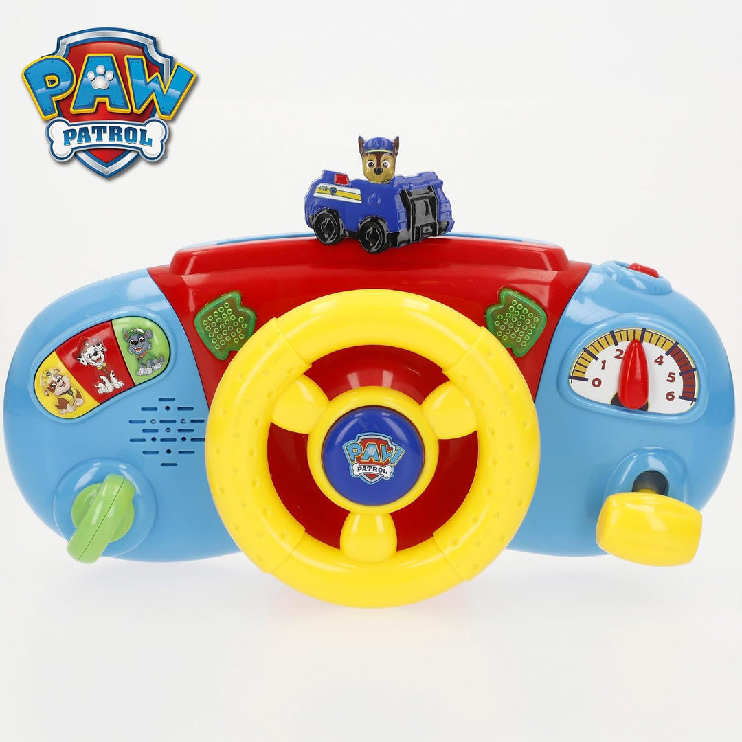 COLORBABY Paw Patrol Lenkrad für Kinderwagen, Befestigungsgriff, buntes Design, Marshall, Chase, Sky