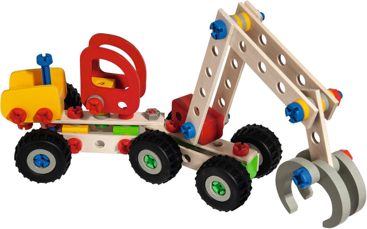 Eichhorn 100039058 - Constructor Harvester, 140-tlg., Holz Konstructions-Set, 3 Verschiedene Modellv