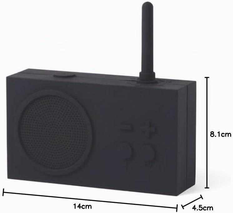 Lexon TYKHO 3 Tragbarer Bluetooth Lautsprecher mit FM Radio, Wasserdicht und Wiederaufladbarer Akku