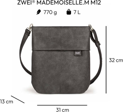 Zwei Damen Mademoiselle M12 Handbag Canvas-graph, Canvas-graph