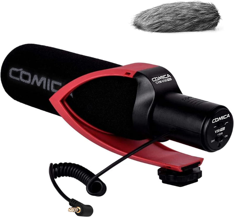 Comica CVM-V30 PROR Shotgun Video Mikrofon,Richtmikrofon DSLR Externe Mikrofon für Canon Sony Nikon