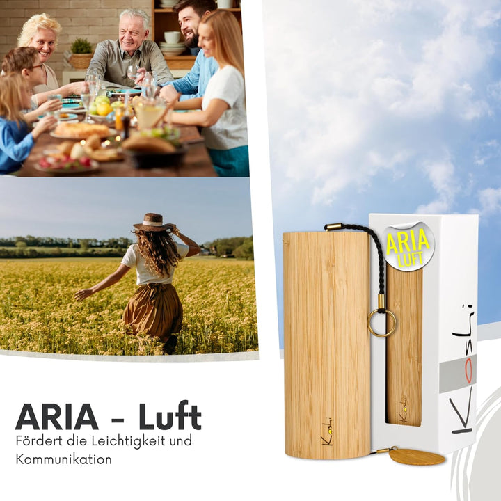 Koshi Klangspiel Aria - Luft mit Ständer Tipi - Klangspielständer für Klangtherapie Yoga und Entspan