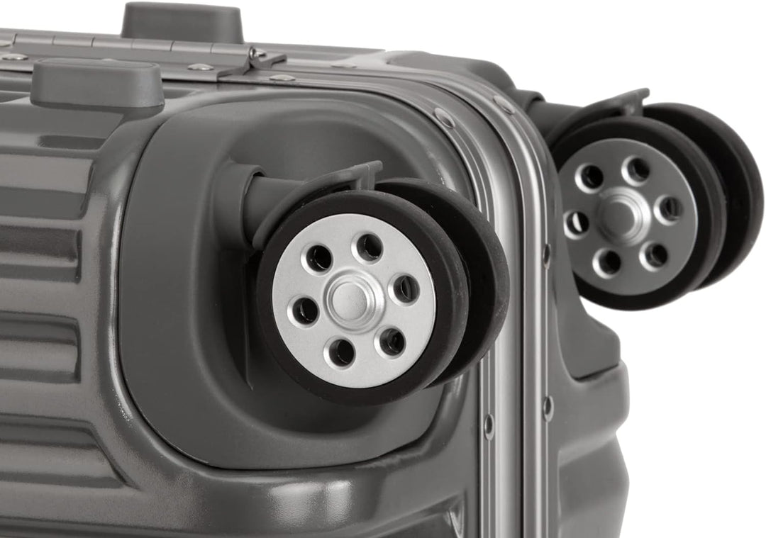 Travelhouse London Koffer Grau M-65cm, L-75cm · 2er-Set · Alu-Rahmen · Polykarbonat Hartschale · Mit