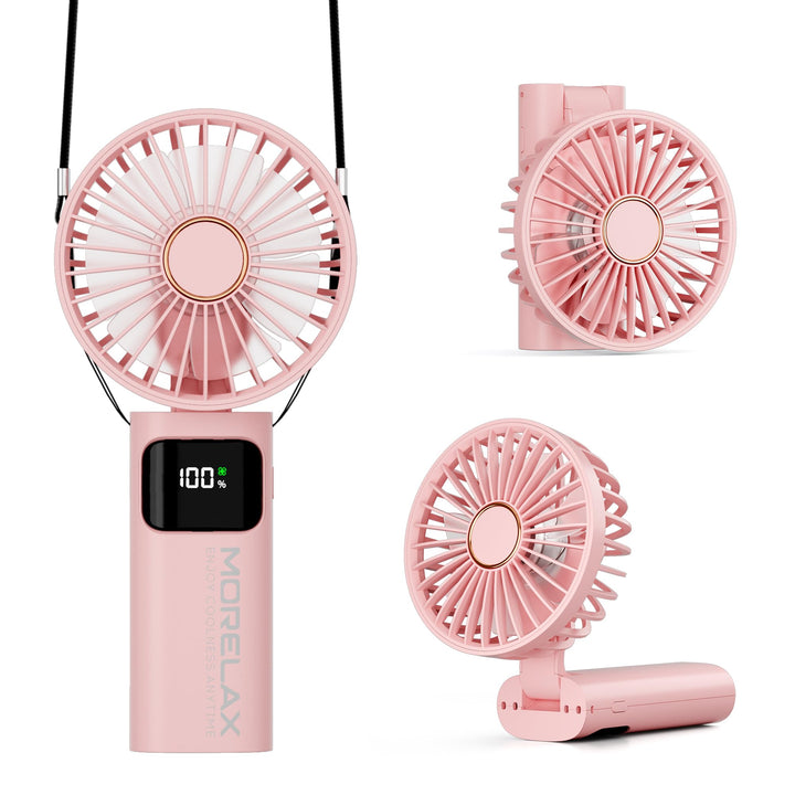 Handventilator, Tragbarer Mini Ventilator, 5200mAh Wiederaufladbar, Kleiner Taschenventilator Mit 6
