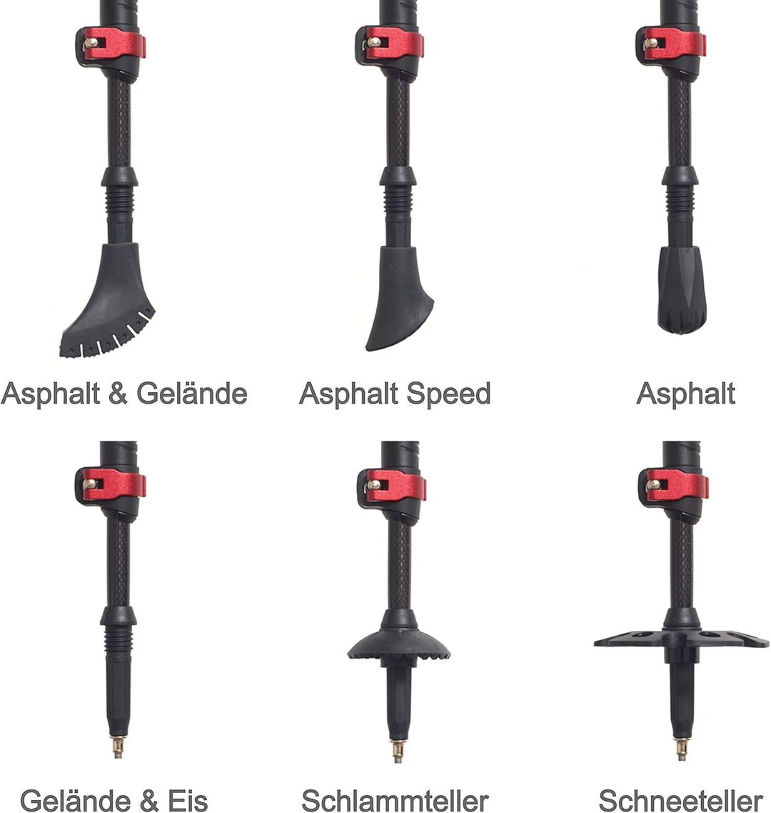 Steinwood Premium Carbon Wanderstöcke - Trekkingstöcke - extra leicht, verstellbar mit Teleskop und