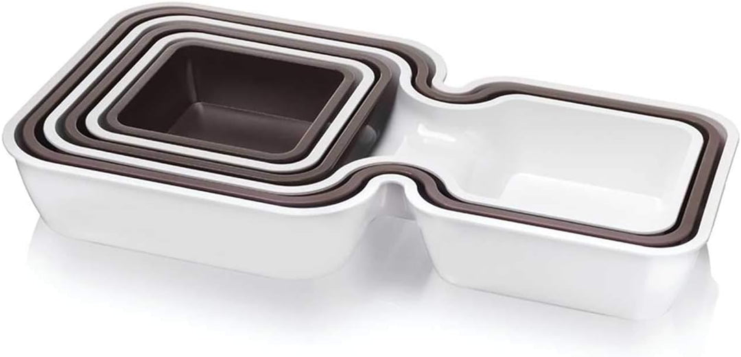 Tomorrow's Kitchen (Formerly Vacu Vin) Serve & Stack Gift Set, White/Grey by Tomorrow's Kitchen (For