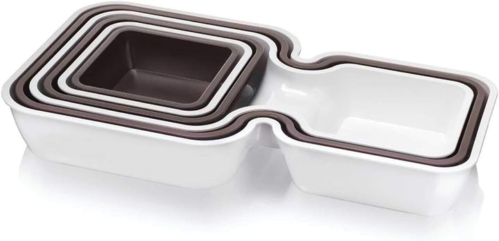 Tomorrow's Kitchen (Formerly Vacu Vin) Serve & Stack Gift Set, White/Grey by Tomorrow's Kitchen (For