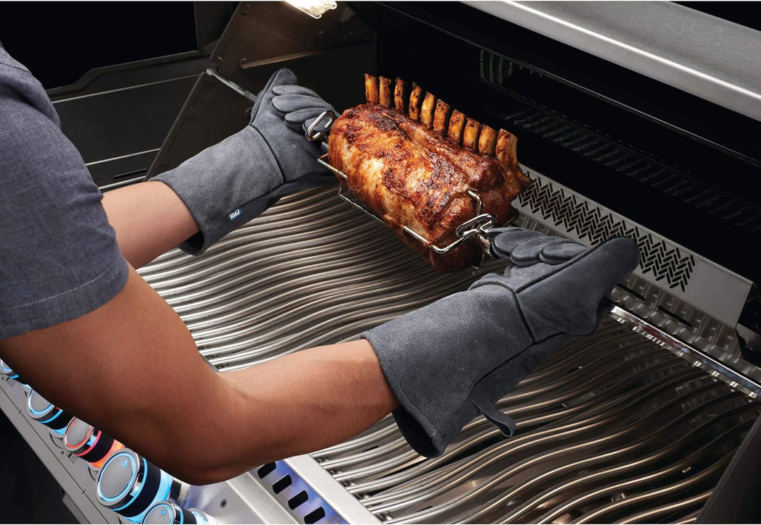 Napoleon 62147 Grillhandschuhe, Leder, Schwarz und Grau