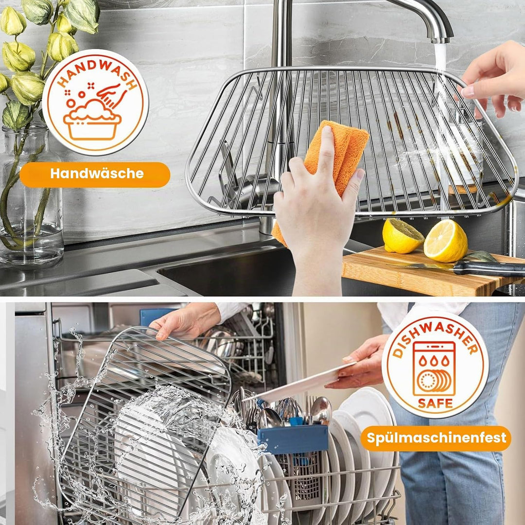 GXF Edelstahl-Grillrost, 12,6×8,7 Zoll Flex Flame Combi Zubehör Outdoor Indoor Grillgestell für Ninj