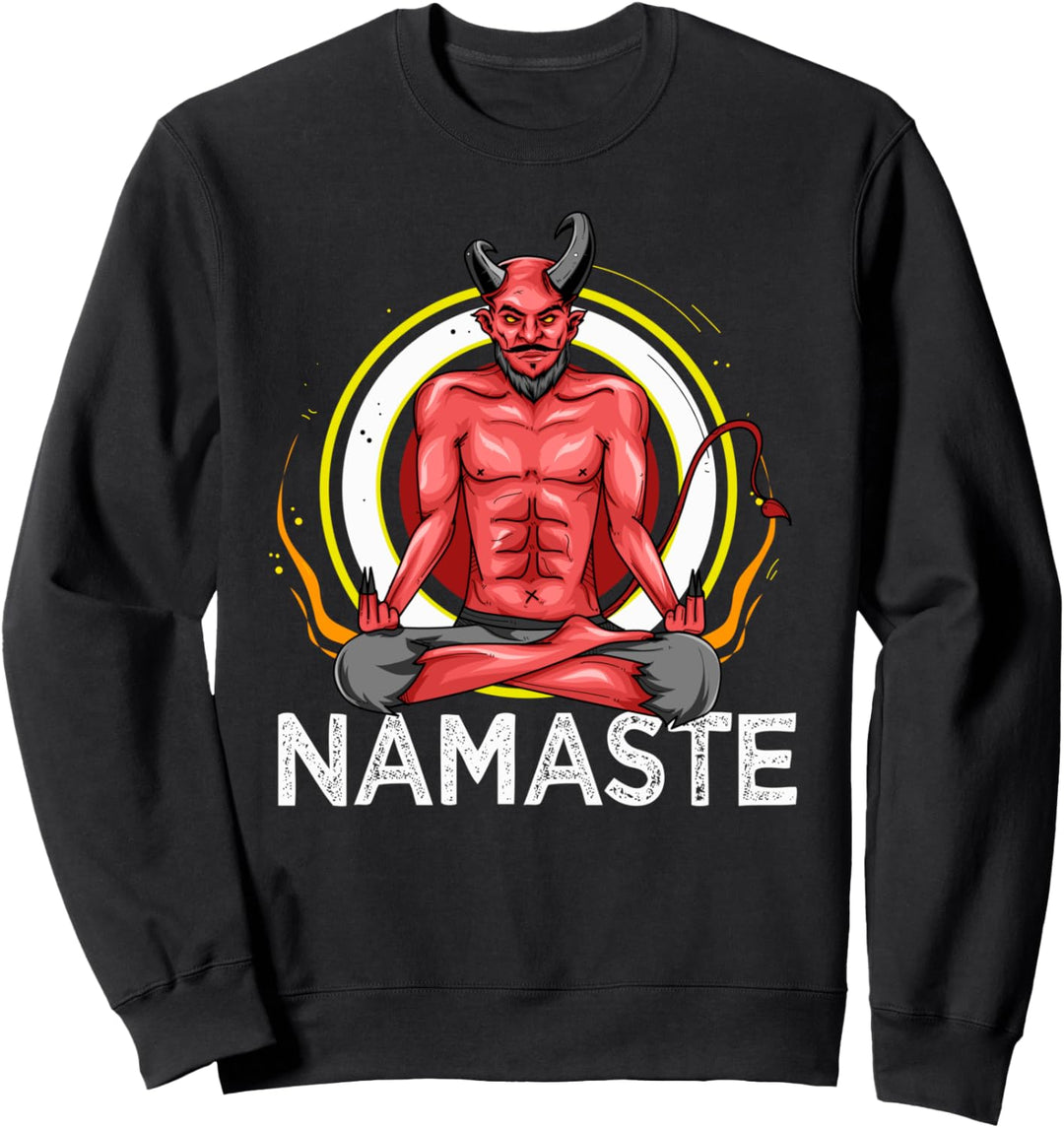 Namaste Teufel Yoga Böser Yogi mit Hörnern Zen Halloween Sweatshirt