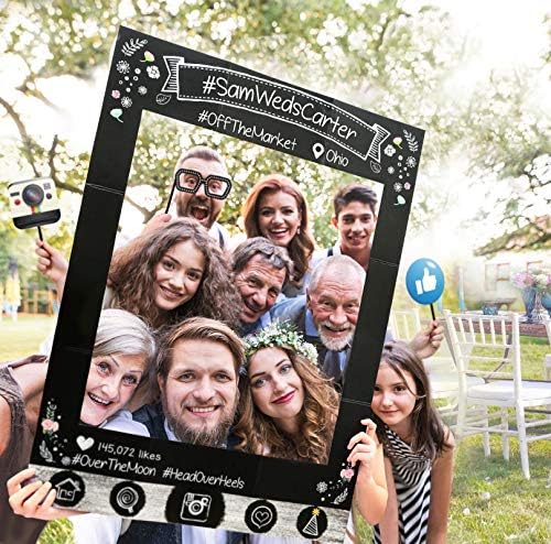 Thema Sozialen Medien Party Foto-Stand Rahmen mit Emoji &amp; Personalisierten Sprechblasen Requisiten.