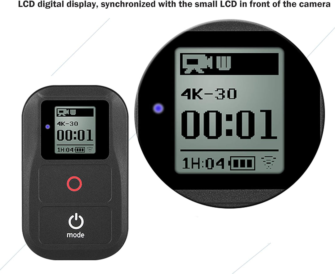 Suptig Kabellose Fernbedienung für GoPro Hero 8 Hero 7 Black, Hero 6 Black, Hero 5, Hero 5 Session,