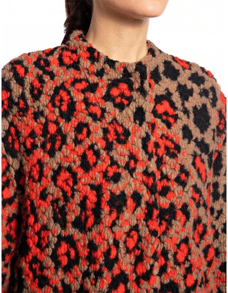 Replay Damen Wollmischungs-Mantel, 010 Red/Black/Nut