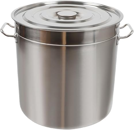 70L Kochtopf, 45cm Topf Gross Edelstahl Suppentopf mit Versenkbarer Deckel und Griffe, Kochtöpfe Hoc