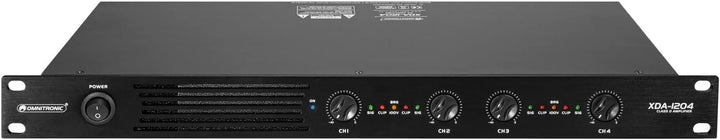 OMNITRONIC XDA-1204 4-Kanal Class-D-Verstärker | Verstärker mit Schaltnetzteil, 4 x 300 W / 4 Ohm, 4