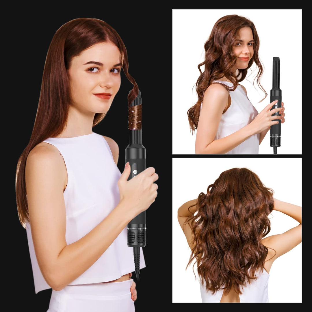 7 in 1 Haarstyler, UKLISS Föhnbürste mit Haartrockner 110000 U/Min Hochtouriger Motor, Warmluftbürst