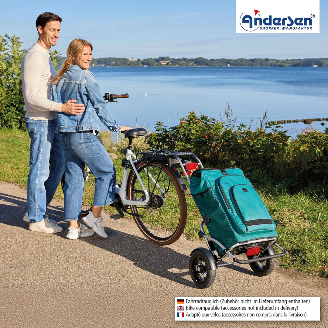 ANDERSEN Einkaufstrolley - Royal Shopper Plus Hydro 3.0 Petrol 62 L Bike, Einkaufsroller, Rucksack,