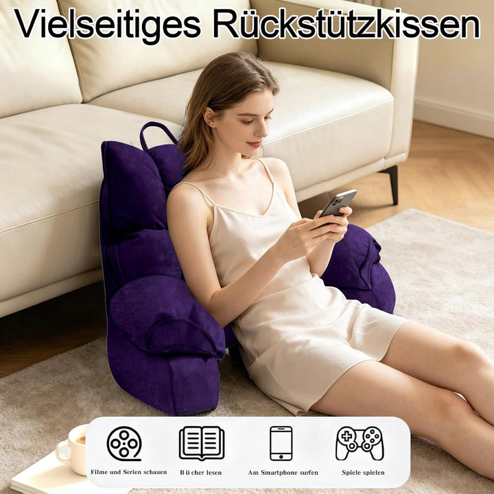 Lesekissen Bett mit Rückenlehne, Rückenkissen Sofa &amp; Bett Erwachsene | Lesekissen für Bett &amp; Sofa, R