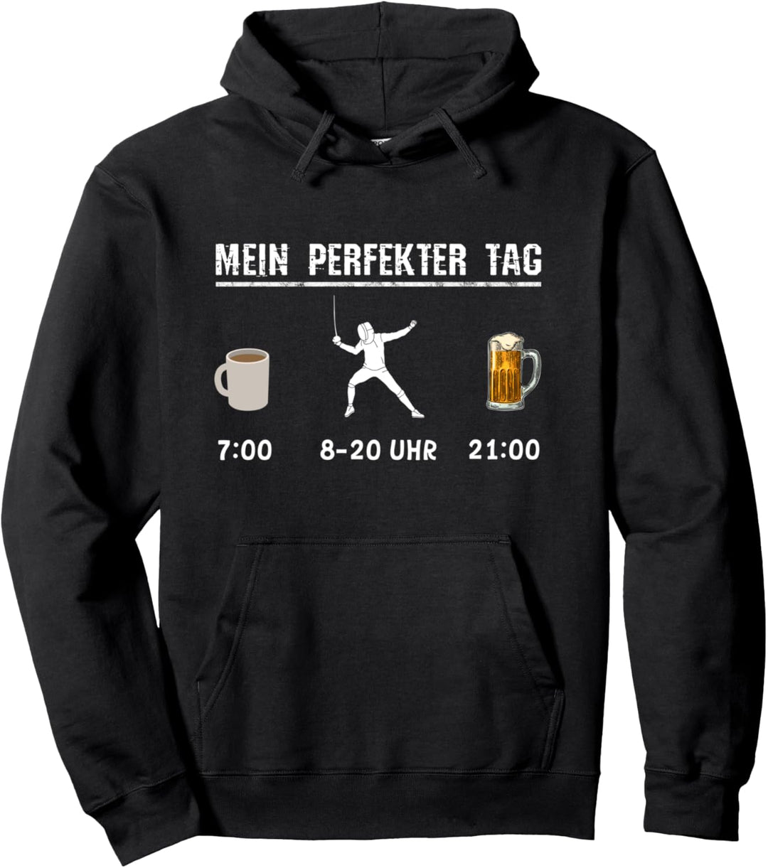 Fechten Lernen Spruch Bier Lustig Degen Kampfsport Fencing Pullover Hoodie