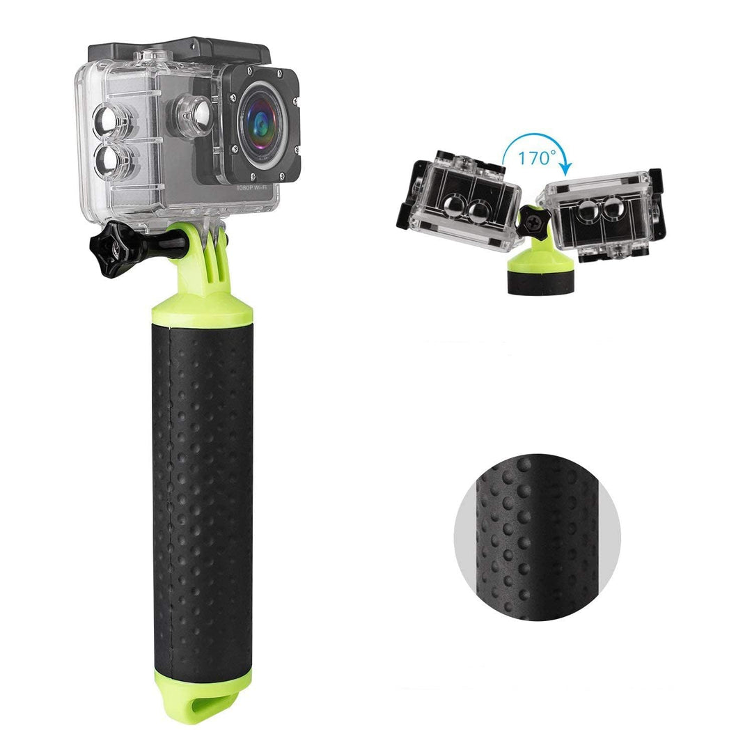 WOLFANG Schwimmer Handgriff Action Cam Unterwasser Handgriff, Floating Hand Grip Einbeinstativ Tauch