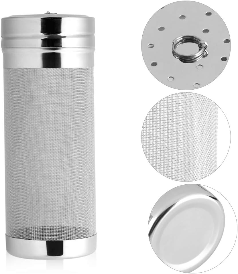 Haofy Homebrew Bierfilter, Edelstahl Bierbraufilter Siebe 300 Mikron Brauhopfenfilter Wiederverwendb