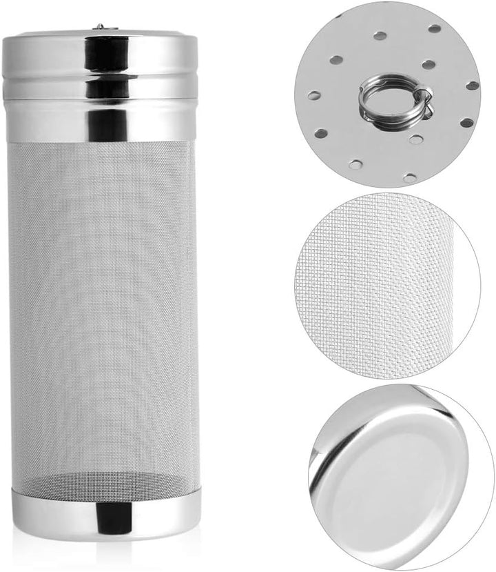 Haofy Homebrew Bierfilter, Edelstahl Bierbraufilter Siebe 300 Mikron Brauhopfenfilter Wiederverwendb