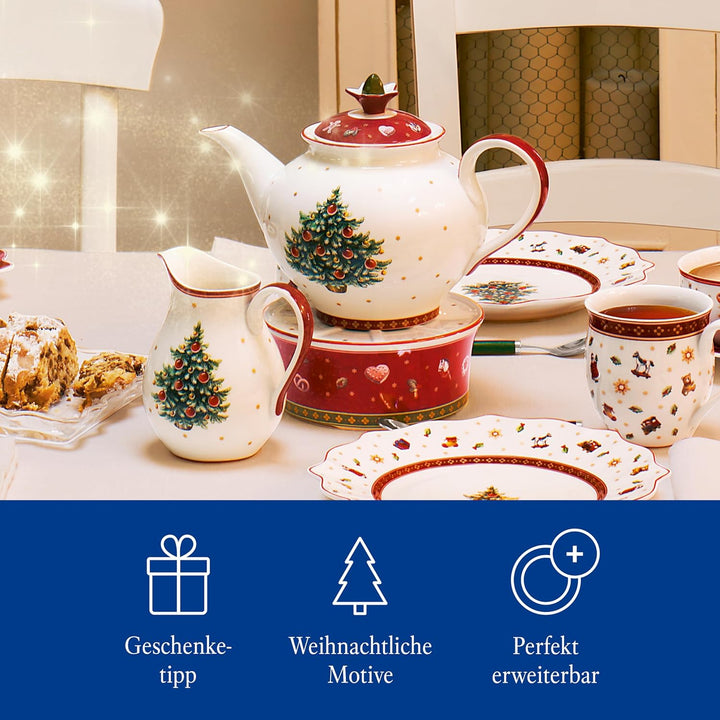Villeroy & Boch – Toy's Delight Kanne mit Deckel 1,5l, Teekanne Weihnachten, Kaffeekanne, Weihnachts