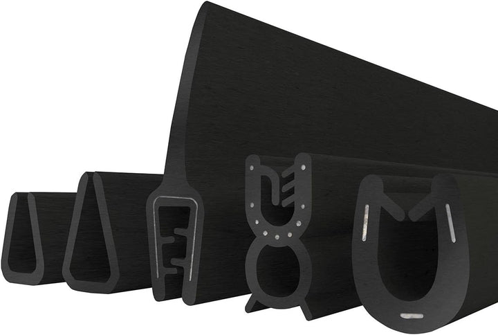 STEIGNER Gummidichtung Kantenschutzprofil S-1087 SCHWARZ 9x15mm Gummiprofil, 5 Meter, Fassungsprofil