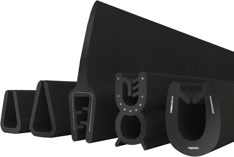 STEIGNER Gummidichtung Kantenschutzprofil S-1087 SCHWARZ 9x15mm Gummiprofil, 5 Meter, Fassungsprofil